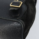 GUCCI Bamboo Backpack Suede Black Gold 003 1956 0030 Auth th6639-18