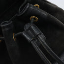 GUCCI Bamboo Backpack Suede Black Gold 003 1956 0030 Auth th6639-20