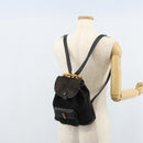 GUCCI Bamboo Backpack Suede Black Gold 003 1956 0030 Auth th6639-28