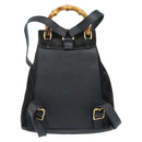 GUCCI Bamboo Backpack Suede Black Gold 003 1956 0030 Auth th6639-2