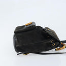 GUCCI Bamboo Backpack Suede Black Gold 003 1956 0030 Auth th6639-3