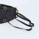 GUCCI Bamboo Backpack Suede Black Gold 003 1956 0030 Auth th6639-8