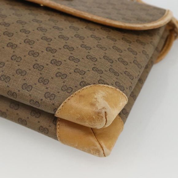 GUCCI Micro GG Supreme Shoulder Bag PVC Beige Gold 007 92 5548 Auth th6642