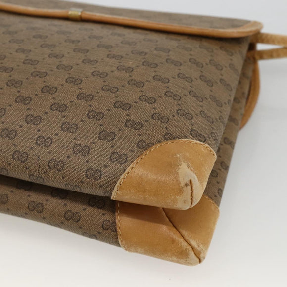 GUCCI Micro GG Supreme Shoulder Bag PVC Beige Gold 007 92 5548 Auth th6642