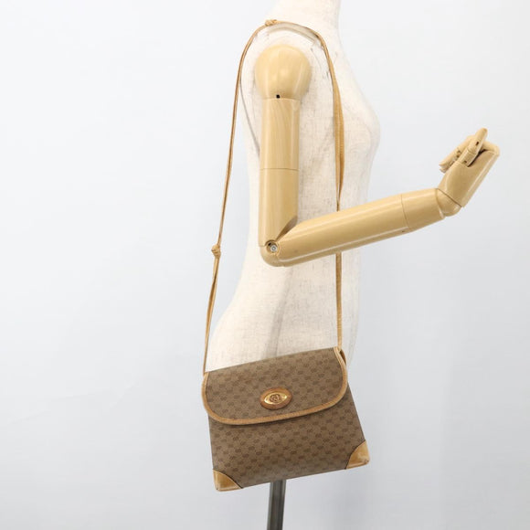 GUCCI Micro GG Supreme Shoulder Bag PVC Beige Gold 007 92 5548 Auth th6642