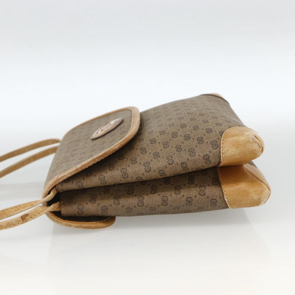 GUCCI Micro GG Supreme Shoulder Bag PVC Beige Gold 007 92 5548 Auth th6642