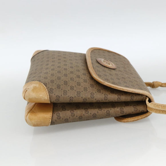 GUCCI Micro GG Supreme Shoulder Bag PVC Beige Gold 007 92 5548 Auth th6642