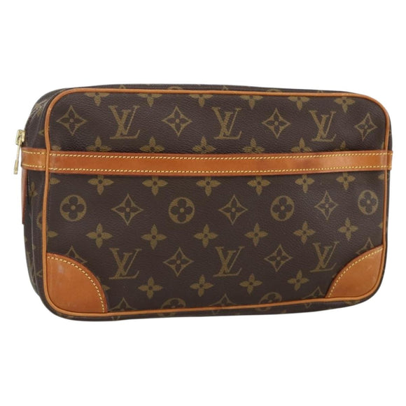 LOUIS VUITTON Monogram Compiegne 28 Clutch Bag M51845 LV Auth th6647