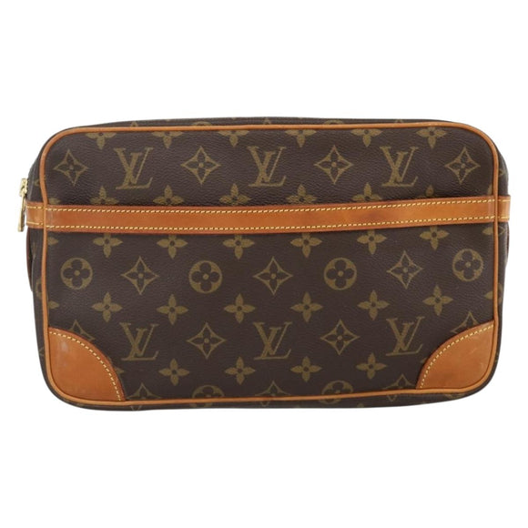 LOUIS VUITTON Monogram Compiegne 28 Clutch Bag M51845 LV Auth th6647