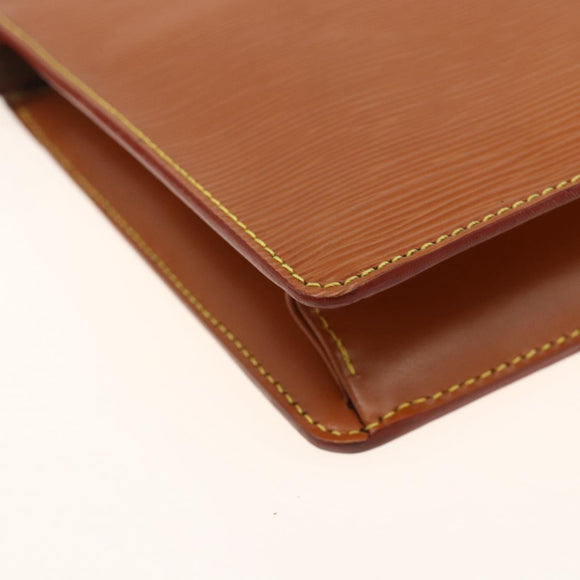 LOUIS VUITTON Epi Pochette Homme Clutch Bag Brown Zipangu M52528 Auth th6652
