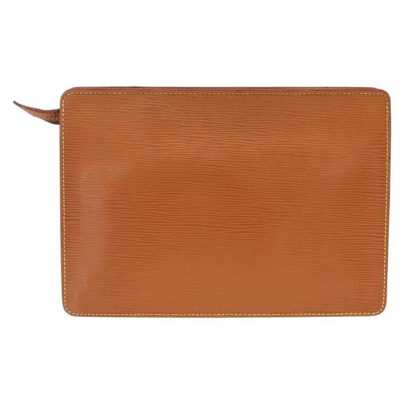 LOUIS VUITTON Epi Pochette Homme Clutch Bag Brown Zipangu M52528 Auth th6652