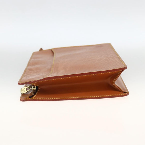 LOUIS VUITTON Epi Pochette Homme Clutch Bag Brown Zipangu M52528 Auth th6652