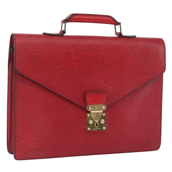 LOUIS VUITTON Epi ServietteConseiller Business Bag Red M54427 LV Auth th6653
