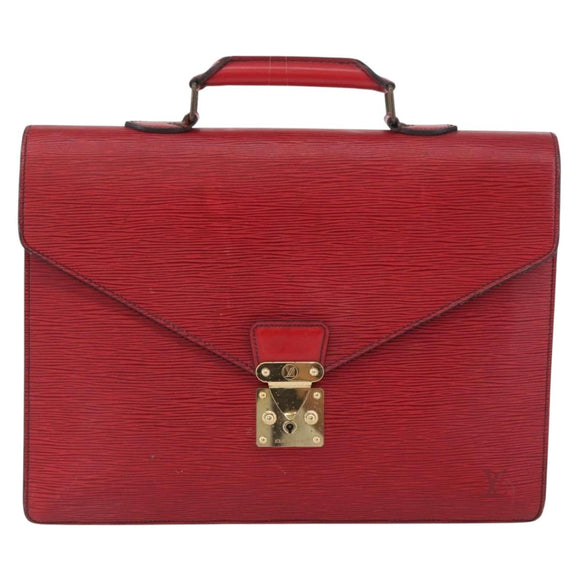 LOUIS VUITTON Epi ServietteConseiller Business Bag Red M54427 LV Auth th6653