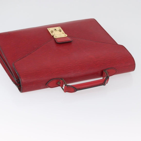 LOUIS VUITTON Epi ServietteConseiller Business Bag Red M54427 LV Auth th6653