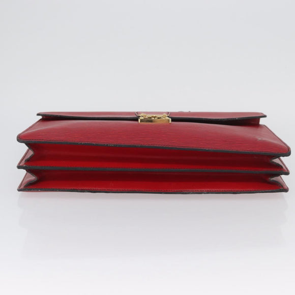 LOUIS VUITTON Epi ServietteConseiller Business Bag Red M54427 LV Auth th6653