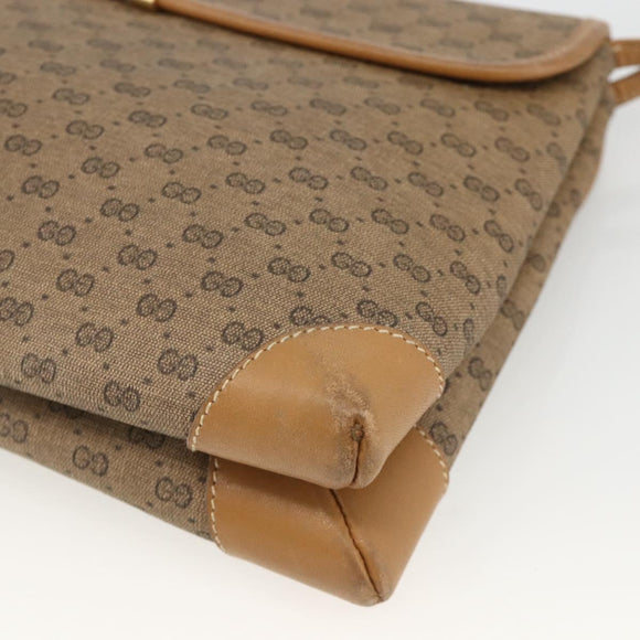 GUCCI Micro GG Supreme Shoulder Bag PVC Beige Gold 14 007 5548 Auth th6655