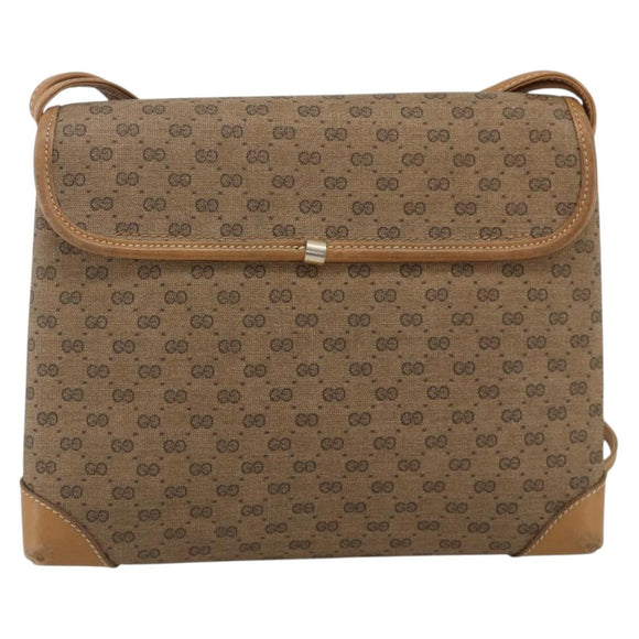 GUCCI Micro GG Supreme Shoulder Bag PVC Beige Gold 14 007 5548 Auth th6655