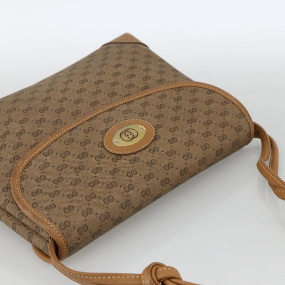 GUCCI Micro GG Supreme Shoulder Bag PVC Beige Gold 14 007 5548 Auth th6655