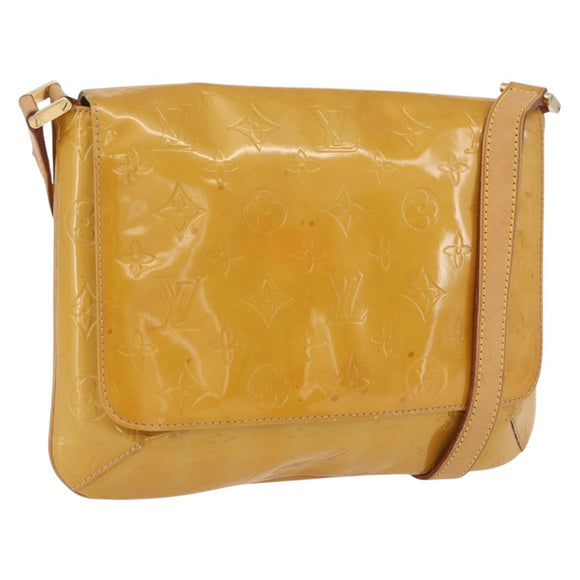 LOUIS VUITTON Monogram Vernis Thompson Street Bag Beige M91301 LV Auth th6656