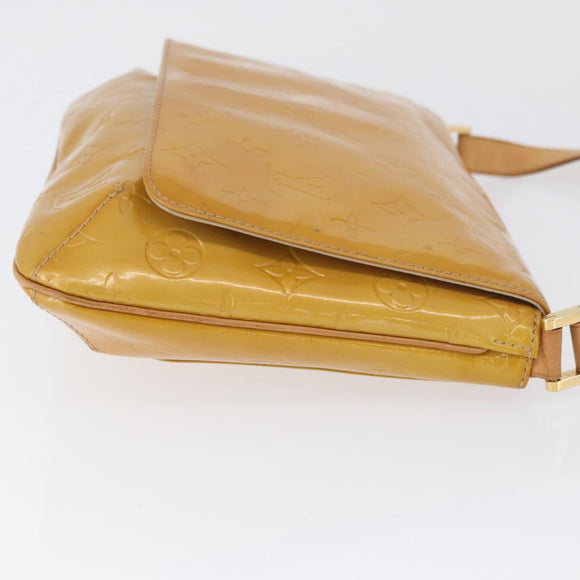 LOUIS VUITTON Monogram Vernis Thompson Street Bag Beige M91301 LV Auth th6656