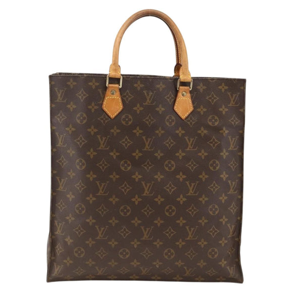 LOUIS VUITTON Monogram Sac Plat Hand Bag M51140 LV Auth th6661