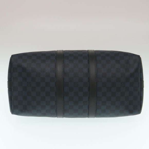 LOUIS VUITTON Damier Cobalt Keepall Bandouliere 45 Boston Bag N41349 Auth 29189S