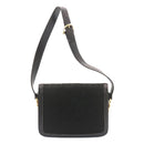 CELINE C Macadam Horse Carriage Shoulder Bag Canvas Black Gold Auth am1471g-21