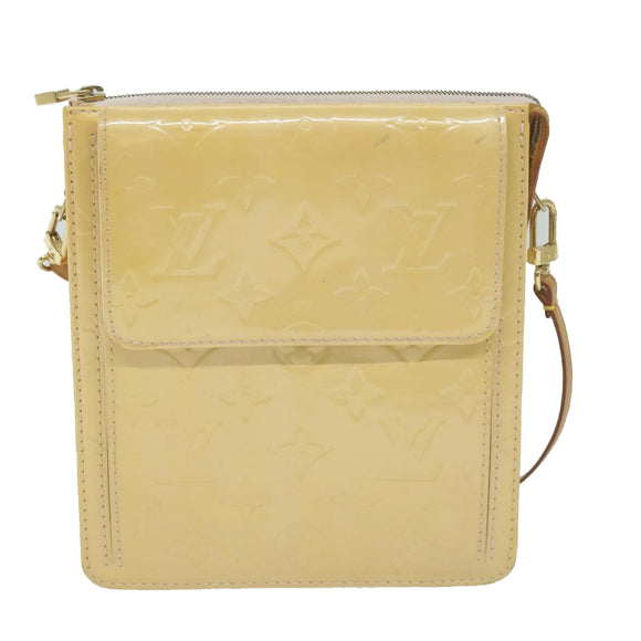 LOUIS VUITTON Monogram Vernis Motto Pouch Marshmallow Pink M91312 LV Auth 50129