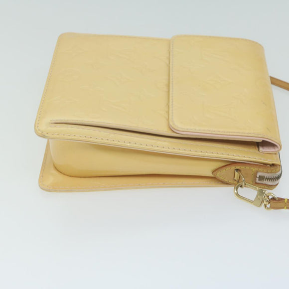 LOUIS VUITTON Monogram Vernis Motto Pouch Marshmallow Pink M91312 LV Auth 50129