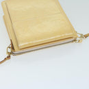 LOUIS VUITTON Monogram Vernis Motto Pouch Marshmallow Pink M91312 LV Auth 50129-5