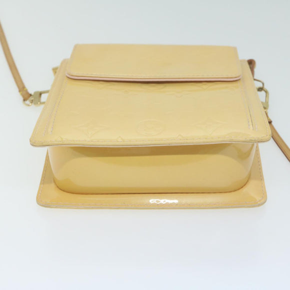 LOUIS VUITTON Monogram Vernis Motto Pouch Marshmallow Pink M91312 LV Auth 50129