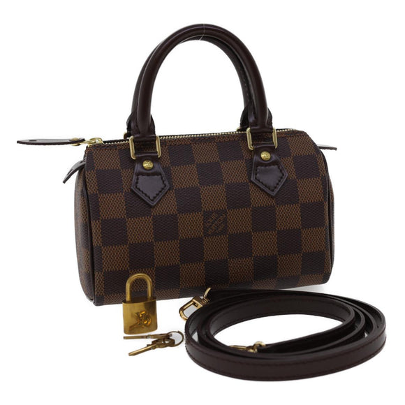 LOUIS VUITTON Damier Ebene Mini Speedy Hand Bag M41534 LV Auth 25202SM