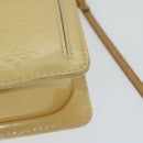 LOUIS VUITTON Monogram Vernis Motto Pouch Marshmallow Pink M91312 LV Auth 50129-9