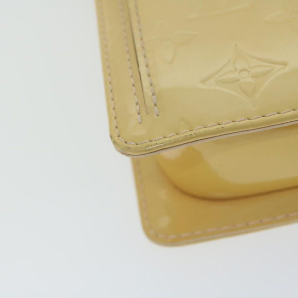 LOUIS VUITTON Monogram Vernis Motto Pouch Marshmallow Pink M91312 LV Auth 50129