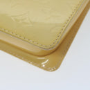 LOUIS VUITTON Monogram Vernis Motto Pouch Marshmallow Pink M91312 LV Auth 50129-15