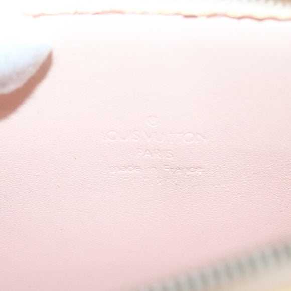 LOUIS VUITTON Monogram Vernis Motto Pouch Marshmallow Pink M91312 LV Auth 50129