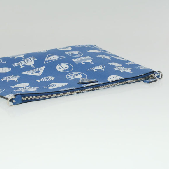 PRADA Shoulder Bag Safiano Leather Light Blue Auth ar8307V