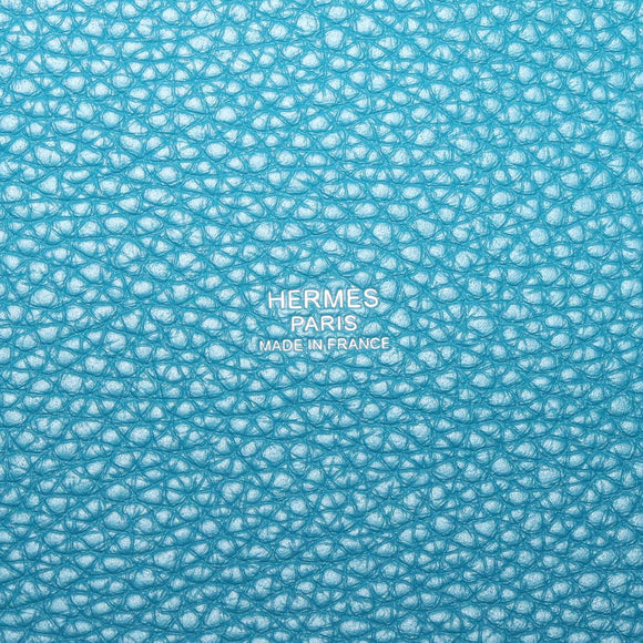 HERMES Picotin Rock 18 PM Hand Bag Taurillon Clemence Blue Green Auth 27689SM