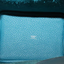 HERMES Picotin Rock 18 PM Hand Bag Taurillon Clemence Blue Green Auth 27689SM-10