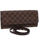 LOUIS VUITTON Damier Ebene Pochette Twin GM Shoulder Bag N51851 LV Auth 24679A-1