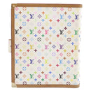LOUIS VUITTON Multicolor Agenda GM Day Planner Cover White R20894 LV am701sA-2