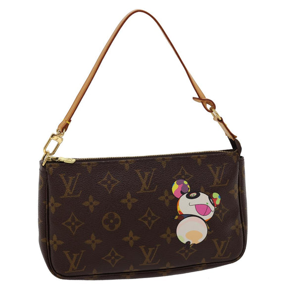 LOUIS VUITTON Monogram Panda Pochette Accessoires Pouch M51981 LV Auth lt317