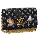 LOUIS VUITTON Monogram Cat Portefeuille Twist Chain Wallet M63888 Auth ar6463SM-1
