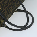 FENDI Zucca Canvas Boston Bag Brown Black Auth yk8493-7