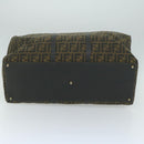 FENDI Zucca Canvas Boston Bag Brown Black Auth yk8493-9
