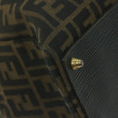 FENDI Zucca Canvas Boston Bag Brown Black Auth yk8493-14