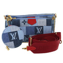 LOUIS VUITTON Denim Multi Pochette Accessoires Shoulder Bag M44990 Auth ar6462SM-1