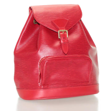 LOUIS VUITTON Epi Montsouris MM Backpack Red LV Auth am2389sS