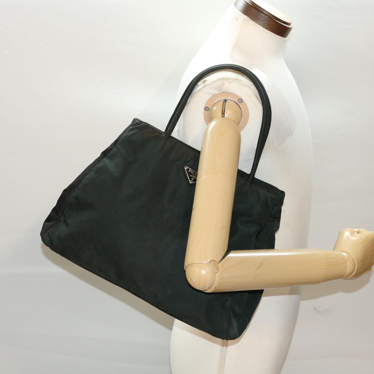 PRADA Hand Bag Nylon Black Auth bs5534